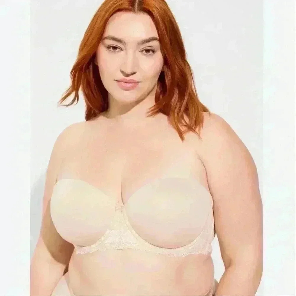Women’s Torrid 44DD Bombshell Everyday Strapless Bra Nude